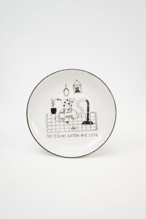 Szczęśliwi kotów nie liczą v. 2 - talerz