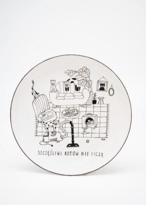 Szczęśliwi kotów nie liczą v. 1 - talerz