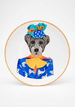 Aportret z żabotem - talerz